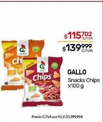 Nini Mayorista Gallo snacks chips oferta