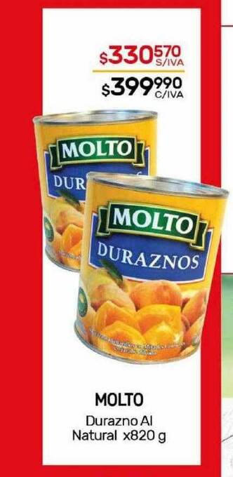 Nini Mayorista Molto durazno al natural oferta