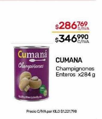 Nini Mayorista Cumana champignones enteros oferta