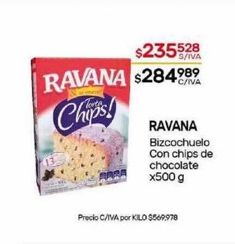 Nini Mayorista Ravana bizcochuelo con chips de chocolate oferta