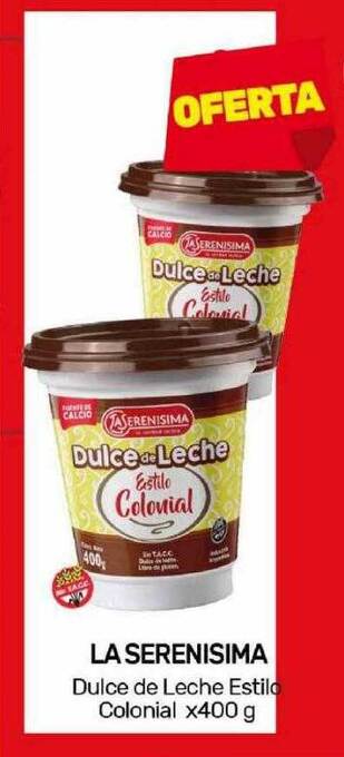 Nini Mayorista La serenisima dulce de leche estilo colonial oferta