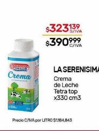 Nini Mayorista La serenísima crema de leche tetra top oferta