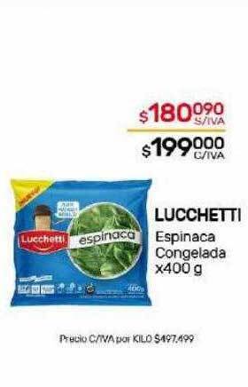 Nini Mayorista Lucchetti espinaca congelada oferta