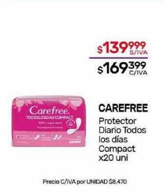Nini Mayorista Carefree protector diario todos los días compact oferta