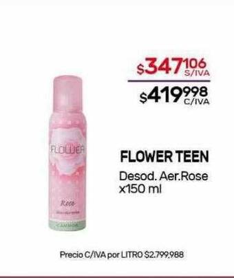 Nini Mayorista Flower teen desod. aer. rose oferta