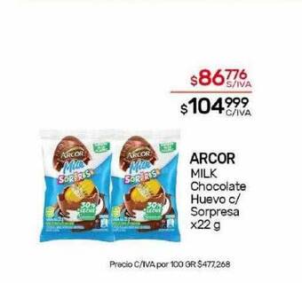 Nini Mayorista Arcor milk chocolate huevo c sorpresa oferta