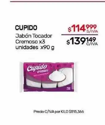 Nini Mayorista Cupido jabón tocador cremoso x3 oferta