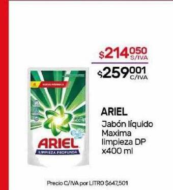 Nini Mayorista Ariel jabón líquido maxima limpieza dp oferta