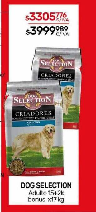 Nini Mayorista Dog selection adulto 15+2k bonus oferta