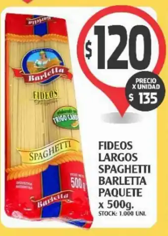 Supermercados Malambo Fideos Largos Spaghetti Barletta Paquete x 500g oferta