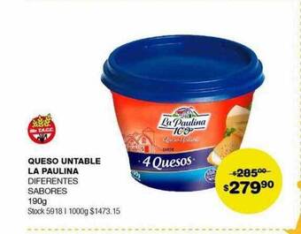 Atomo Conviene Queso untable la paulina oferta