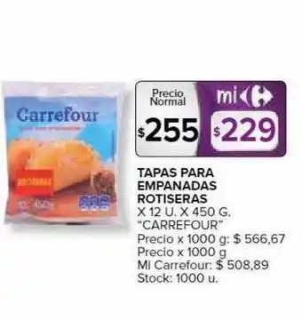 Carrefour Express Tapas para empanadas rotiseras oferta