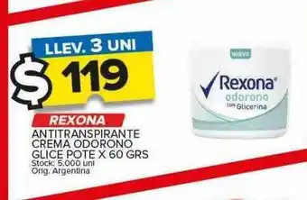 Carrefour Maxi Rexona antitranspirante crema odorono glice pote oferta