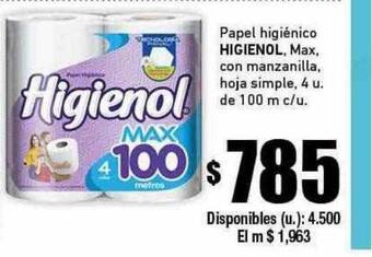 Cooperativa Obrera Papel higiénico higienol oferta