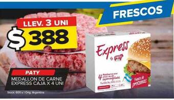 Carrefour Maxi Paty medallon de carne express caja oferta