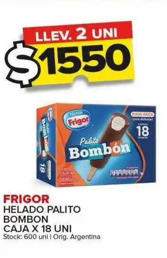 Carrefour Maxi Frigor helado palito bombon caja oferta