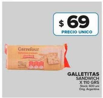 Carrefour Maxi Galletitas sandwich oferta
