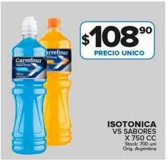 Carrefour Maxi Isotonica vs sabores oferta