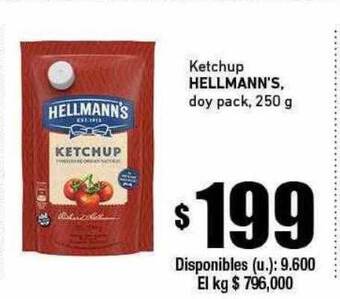 Cooperativa Obrera Ketchup hellmann's oferta