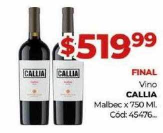 Diarco Vino callia malbec oferta