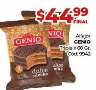 Diarco Alfajor genio triple oferta