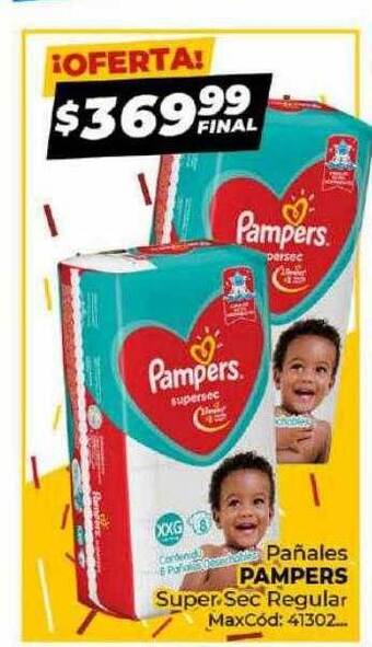 Diarco Pañales pampers super sec regular oferta