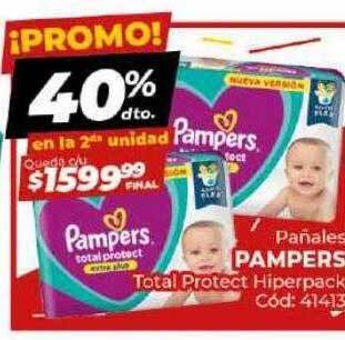 Diarco Pañales pampers total protect hiperpack oferta