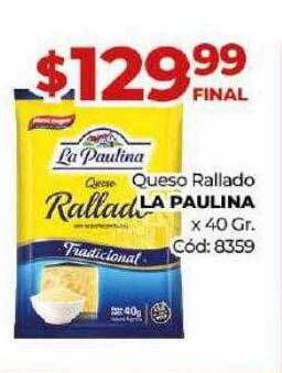 Diarco Queso rallado la paulina oferta