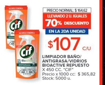 Carrefour Limpiador Baño/Antigrasa/Vidrios Bioactive Repuesto oferta