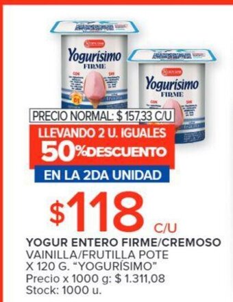 Carrefour Yogur Entero Firme/Cremoso oferta