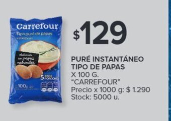 Carrefour Puré Instantáneo Tipo De Papas oferta