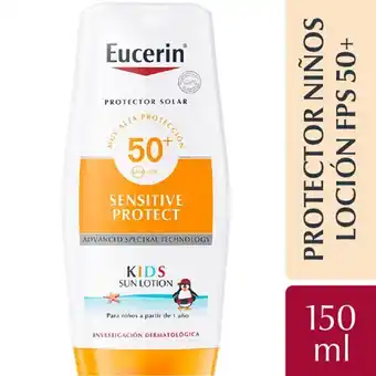 Farmacia Del Puente Eucerin protector solar en loción sensitive protect kids fps 50 150 ml oferta