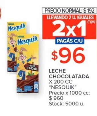 Carrefour Leche Chocolatada Nesquik oferta
