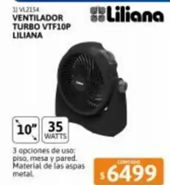 Cetrogar Ventilador Turbo Vtf10p Liliana oferta