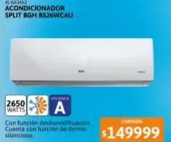 Cetrogar Acondicionador split BGH BS26WCAU oferta