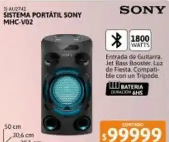 Cetrogar Sistema Portatil Sony MHC-V02 oferta