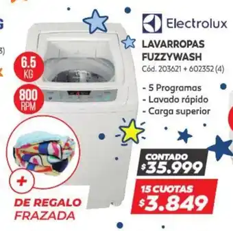 Naldo Lombardi Electrolux Lavarropas Fuzzywash Cód. 203621 + 602352 6.5kg oferta