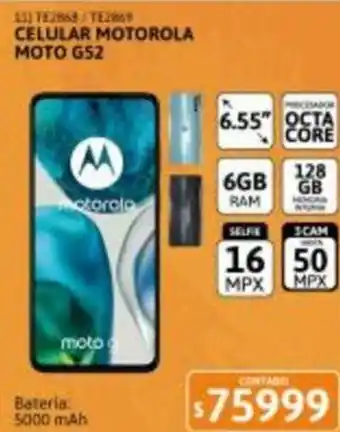Cetrogar Celular Motorola Moto G52 oferta