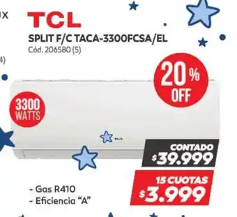 Naldo Lombardi TCL Split F/C Taca-3300FCSA/EL Cód. 206580 oferta