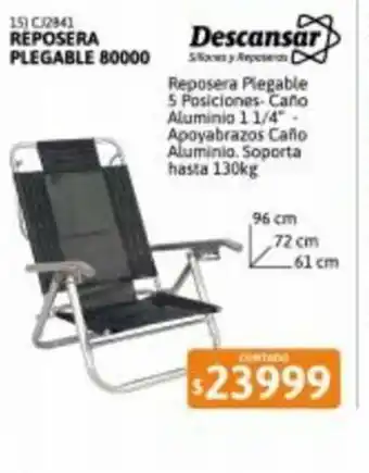 Cetrogar Reposera Plegable 80000 oferta