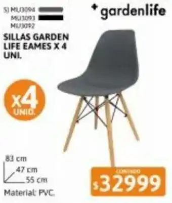 Cetrogar Sillas Garden Life Eames X 4 UNL oferta