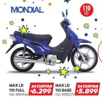 Naldo Lombardi Mondial Max LD 110 Base Cód. 103322 oferta