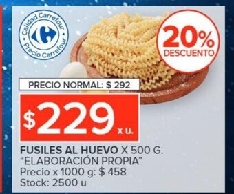 Carrefour Fusiles Al Huevo oferta