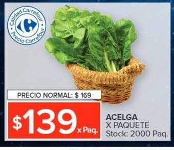 Carrefour Acelga x Paquete oferta