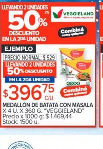 Carrefour Medallon de Batata Con Masala oferta