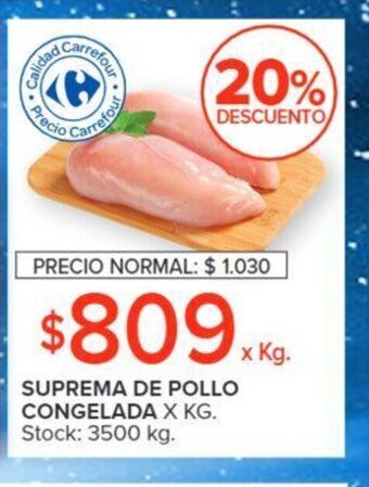 Carrefour Suprema de Pollo Congelada oferta