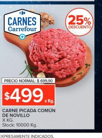 Carrefour Carne Picada Comun de Novillo oferta
