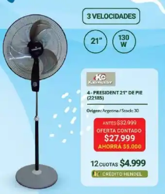 Hendel President 21" De Pie oferta