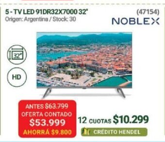 Hendel Tv Led 91DR32X7000 32" oferta
