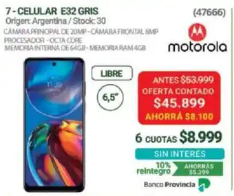 Celular E32 Gris